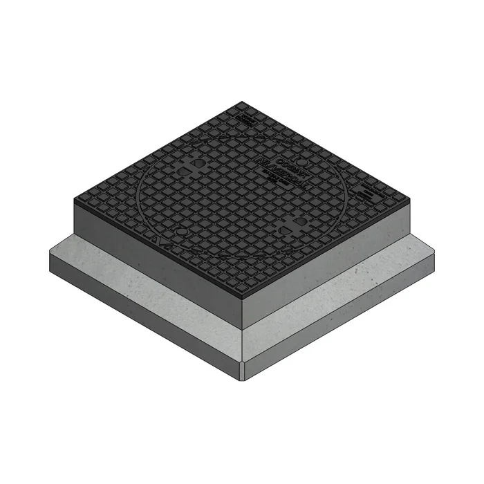 Putrand met gietijzeren deksel D400 en fundatieplaat